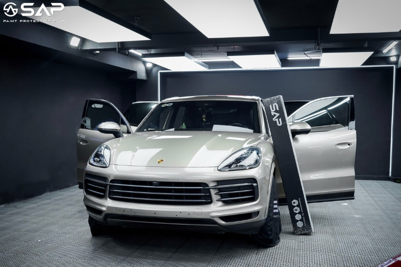 Porsche Cayenne dán PPF SAP - Top 5 thương hiệu PPF uy tín