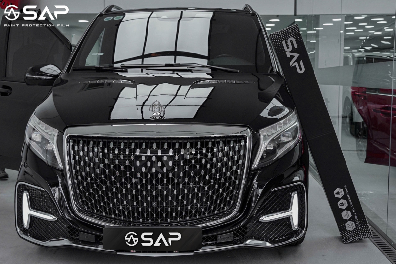 Chủ xe Mercedes-Benz V250 chọn dán PPF màu ô tô thương hiệu SAP