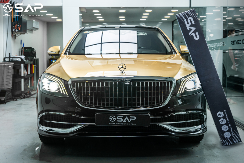 Chủ xe Mercedes-Maybach S 560 chọn dán PPF màu ô tô thương hiệu SAP