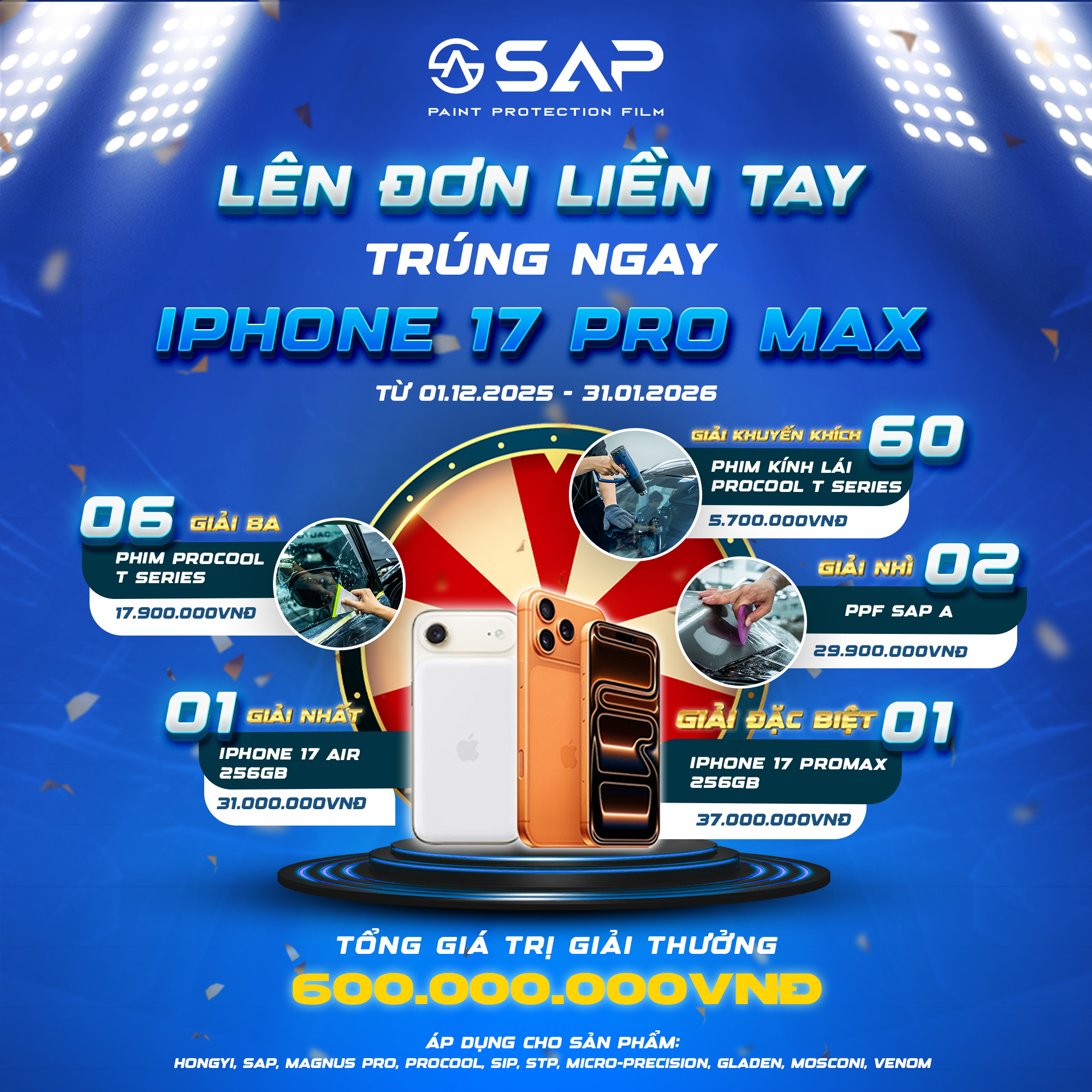 SAP tri ân khách hàng – Lên đơn liền tay, Trúng ngay IPHONE 17 PRO MAX!